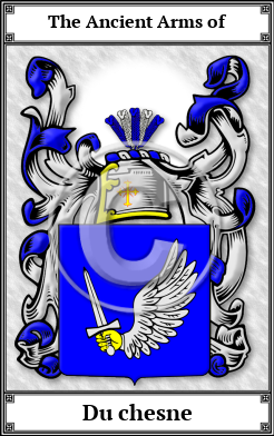 Du chesne Family Crest Download (JPG)  Book Plated - 150 DPI